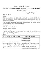 Giáo án Ngữ văn 8 bài 25: Bàn luận về phép học