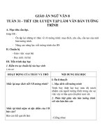 Giáo án Ngữ văn 8 bài 31: Luyện tập văn bản tường trình