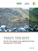 THỰC THI EITI để cải cách ngành công nghiệp khai thác khoáng sản ở Việt Nam