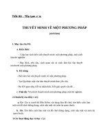 Giáo án Ngữ văn 8 bài 19: Thuyết minh về một phương pháp