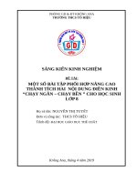 skkn một số bài tập PHỐI hợp NÂNG CAO THÀNH TÍCH HAI nội DUNG điền KINH “CHẠY NGẮN – CHẠY bền ” CHO học SINH lớp 8 