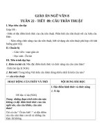 Giáo án Ngữ văn 8 bài 21: Câu trần thuật