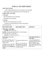 Giáo án Ngữ văn 8 bài 21: Câu trần thuật