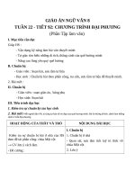 Giáo án Ngữ văn 8 bài 22: Chương trình địa phương (phần tập làm văn)