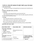 Giáo án Ngữ văn 8 bài 15: Thuyết minh về một thể loại văn học