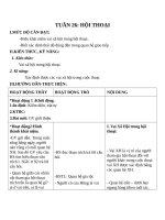 Giáo án Ngữ văn 8 bài 26: Hội thoại