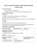 Giáo án Ngữ văn 8 bài 19: Thuyết minh về một phương pháp