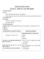 Giáo án Ngữ văn 8 bài 22: Câu phủ định