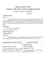 Giáo án Ngữ văn 8 bài 27: Đi bộ ngao du