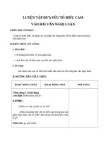 Giáo án Ngữ văn 8 bài 27: Luyện tập đưa yếu tố biểu cảm vào văn nghị luận