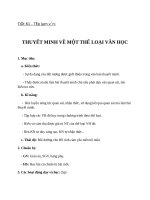 Giáo án Ngữ văn 8 bài 15: Thuyết minh về một thể loại văn học