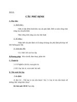 Giáo án Ngữ văn 8 bài 22: Câu phủ định