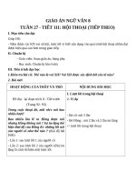 Giáo án Ngữ văn 8 bài 27: Hội thoại ( tiếp theo )