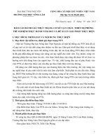 BÁO CÁO ĐÁNH GIÁ THỰC TRẠNG CƠ SỞ VẬT CHẤT, THIẾT BỊ PHÒNG THÍ NGHIỆM/THỰC HÀNH NĂM 2013 VÀ ĐỀ XUẤT GIẢI PHÁP THỰC HIỆN