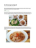 Ăn tết với gỏi cá nam ô