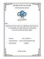 Chuỗi cung ứng toàn cầu, chuỗi giá trị toàn cầu và tác động của việc tham gia chuỗi của các nước đang phát triển