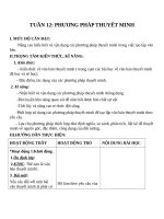 Giáo án Ngữ văn 8 bài 12: Phương pháp thuyết minh