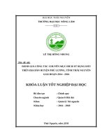Đánh giá công tác chuyển mục đích sử dụng đất trên địa bàn huyện phú lương, tỉnh thái nguyên giai đoạn 2014   2016 
