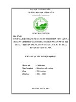 Đánh giá hiện trạng xử lý nước thải chăn nuôi lợn và đề xuất giải pháp giảm thiểu ô nhiễm nguồn nước tại trang trại lợn ông nguyễn thanh lịch, xã ba trại – huyện ba vì – thành phố hà nội 