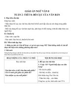 Giáo án Ngữ văn 8 bài 2: Bố cục của văn bản