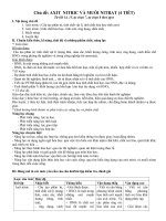 Giáo án dạy học theo chủ đề: Axit nitric và muối nitrat Hóa học 11