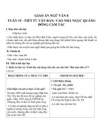  Giáo án Ngữ văn 8 bài 15: Vào nhà ngục Quảng Đông cảm tác