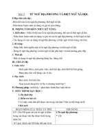 Giáo án Ngữ văn 8 bài 5: Từ ngữ địa phương và biệt ngữ xã hội