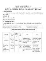 Giáo án Ngữ văn 8 bài 10: Ôn tập truyện kí Việt Nam