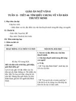 Giáo án Ngữ văn 8 bài 11: Tìm hiểu chung về văn bản thuyết minh