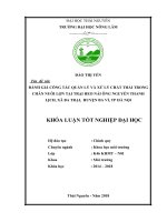 Đánh giá công tác quản lý và xử lý chất thải trong chăn nuôi lợn tại trại heo nái nguyễn thanh lịch, xã ba trại   huyện ba vì – thành phố hà nội 