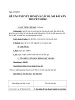 Giáo án Ngữ văn 8 bài 13: Đề văn thuyết minh và cách làm bài văn thuyết minh