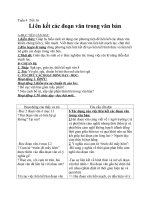 Giáo án Ngữ văn 8 bài 4: Liên kết các đoạn trong văn bản