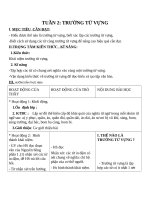 Giáo án Ngữ văn 8 bài 2: Trường từ vựng