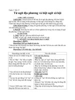 Giáo án Ngữ văn 8 bài 5: Từ ngữ địa phương và biệt ngữ xã hội