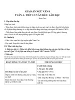 Giáo án Ngữ văn 8 bài 4: Lão Hạc