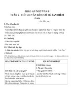 Giáo án Ngữ văn 8 bài 6: Cô bé bán diêm