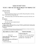 Giáo án Ngữ văn 8 bài 3: Xây dựng đoạn văn trong văn bản