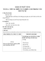 Giáo án Ngữ văn 8 bài 6: Miêu tả và biểu cảm trong văn bản tự sự
