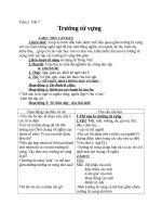 Giáo án Ngữ văn 8 bài 2: Trường từ vựng