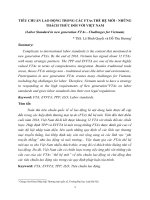 TIÊU CHUẨN LAO ĐỘNG TRONG CÁC FTAs THẾ HỆ MỚI  NHỮNG THÁCH THỨC ĐỐI VỚI VIỆT NAM