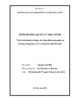 Tiểu luận cuối khóa Chuyên viên chính: Xử lý tình huống sử dụng văn bằng không hợp pháp