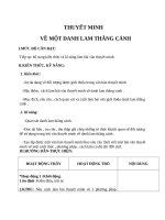 Giáo án Ngữ văn 8 bài 20: Thuyết minh về một danh lam thắng cảnh