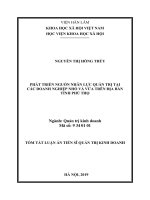 Phát triển nguồn nhân lực quản trị tại các doanh nghiệp nhỏ và vừa trên địa bàn tỉnh phú thọ tt 