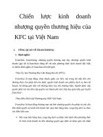 Chiến lược kinh doanh nhượng quyền thương hiệu của KFC tại việt nam
