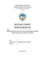 Bài tập môn kinh tế quôc tế_Phân tích những cơ hội của Việt Nam trong hội nhập kinh tế quốc tế