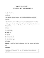 Giáo án Ngữ văn 9 bài 18: Luyện tập  Phép phân tích và tổng hợp