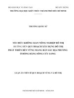 Tổ chức không gian nông nghiệp đô thị hướng đến quy hoạch xây dựng đô thị phát triển bền vững mang bản sắc địa phương ở Đồng bằng sông Cửu Long