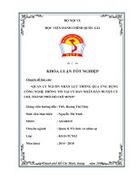 LUAN van- QUẢN LÝ NGUỒN NHÂN LỰC THÔNG QUA ỨNG DỤNG CÔNG NGHỆ THÔNG TIN TẠI UỶ BAN NHÂN DÂN HUYỆN CỦ CHI, THÀNH PHỐ HỒ CHÍ MINH