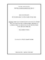 CHỌN TẠO VÀ ĐÁNH GIÁ SỨC SẢN XUẤT CỦA TỔ HỢP ĐỰC LAI CUỐI CÙNG GIỮA 3 GIỐNG DUROC, PIÉTRAIN VÀ LANDRACE PHỤC VỤ CHO SẢN XUẤT LỢN THƯƠNG PHẨM VÙNG TRUNG DU PHÍA BẮC