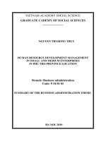 Phát triển nguồn nhân lực quản trị tại các doanh nghiệp nhỏ và vừa trên địa bàn tỉnh phú thọ tt teengs anh 